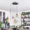 Ripoll hanging light, globe light, Cluster pendant lamp Amber, 3-light sources