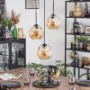 Ripoll hanging light, globe light, Cluster pendant lamp Amber, 3-light sources