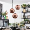 Koyoto hanging light, globe light, Cluster pendant lamp coppery, 3-light sources