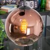 Koyoto hanging light, globe light, Cluster pendant lamp clear, coppery, 3-light sources