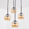 Koyoto hanging light, globe light, Cluster pendant lamp Amber, 4-light sources