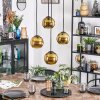 Koyoto hanging light, globe light, Cluster pendant lamp gold, 4-light sources