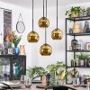 Koyoto hanging light, globe light, Cluster pendant lamp gold, 4-light sources
