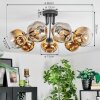 Ripoll ceiling light, globe light gold, clear, 7-light sources