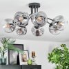 Ripoll ceiling light, globe light clear, Smoke-coloured, 7-light sources