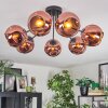 Ripoll ceiling light, globe light coppery, 7-light sources