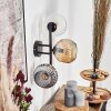 Ripoll globe light, wall light Amber, clear, Smoke-coloured, 3-light sources