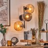 Ripoll globe light, wall light Amber, Smoke-coloured, 3-light sources