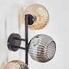 Ripoll globe light, wall light Amber, Smoke-coloured, 3-light sources