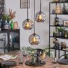 Ripoll hanging light, globe light, Cluster pendant lamp Smoke-coloured, 3-light sources