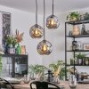 Ripoll hanging light, globe light, Cluster pendant lamp Smoke-coloured, 3-light sources