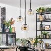 Ripoll hanging light, globe light, Cluster pendant lamp Amber, clear, 3-light sources