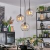 Koyoto hanging light, globe light, Cluster pendant lamp Amber, clear, 3-light sources
