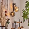 Ripoll globe light, wall light Amber, clear, Smoke-coloured, 3-light sources