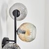 Ripoll globe light, wall light Amber, clear, Smoke-coloured, 3-light sources