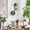 Ripoll globe light, wall light Amber, clear, Smoke-coloured, 3-light sources
