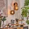 Ripoll globe light, wall light clear, coppery, 3-light sources