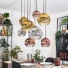 Ripoll hanging light, globe light, pendant light Ecru, black, 8-light sources