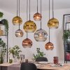Ripoll hanging light, globe light, pendant light Ecru, black, 8-light sources