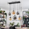 Gastor hanging light, globe light, pendant light Amber, Smoke-coloured, 6-light sources