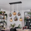 Gastor hanging light, globe light, pendant light Amber, Smoke-coloured, 6-light sources
