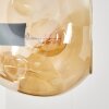 Ripoll globe light, wall light Amber, clear, Smoke-coloured, 3-light sources