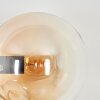 Gastor globe light, wall light Amber, clear, Smoke-coloured, 3-light sources
