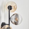 Gastor globe light, wall light Amber, clear, Smoke-coloured, 3-light sources
