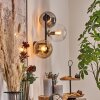 Gastor globe light, wall light Amber, clear, Smoke-coloured, 3-light sources