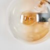 Gastor globe light, wall light Amber, clear, Smoke-coloured, 3-light sources