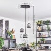 Ripoll hanging light, globe light, Cluster pendant lamp Smoke-coloured, 3-light sources