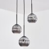 Ripoll hanging light, globe light, Cluster pendant lamp Smoke-coloured, 3-light sources