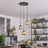 Ripoll hanging light, globe light, Cluster pendant lamp Smoke-coloured, 3-light sources