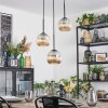 Ripoll hanging light, globe light, Cluster pendant lamp Amber, 3-light sources
