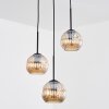 Ripoll hanging light, globe light, Cluster pendant lamp Amber, 3-light sources