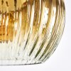 Ripoll hanging light, globe light, Cluster pendant lamp gold, clear, 3-light sources