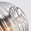 Ripoll hanging light, globe light, Cluster pendant lamp chrome, clear, Smoke-coloured, 3-light sources