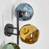 Ripoll globe light, wall light blue, gold, green, 3-light sources