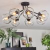 Ripoll ceiling light, globe light clear, 7-light sources