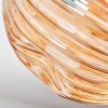Ripoll ceiling light, globe light Amber, 7-light sources