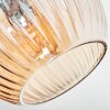 Ripoll ceiling light, globe light Amber, 7-light sources