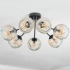 Ripoll ceiling light, globe light Amber, clear, 7-light sources