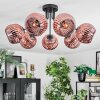 Ripoll ceiling light, globe light coppery, 7-light sources