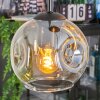 Ripoll hanging light, globe light, Cluster pendant lamp Amber, clear, 4-light sources