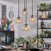 Ripoll hanging light, globe light, Cluster pendant lamp Amber, clear, 4-light sources