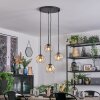 Ripoll hanging light, globe light, Cluster pendant lamp Amber, clear, 4-light sources