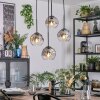 Ripoll hanging light, globe light, Cluster pendant lamp clear, Smoke-coloured, 4-light sources