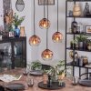 Ripoll hanging light, globe light, Cluster pendant lamp clear, coppery, 4-light sources