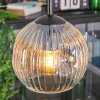 Ripoll hanging light, globe light, Cluster pendant lamp Amber, clear, 3-light sources