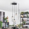 Ripoll hanging light, globe light, Cluster pendant lamp Amber, clear, 3-light sources